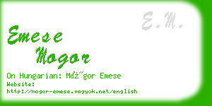 emese mogor business card